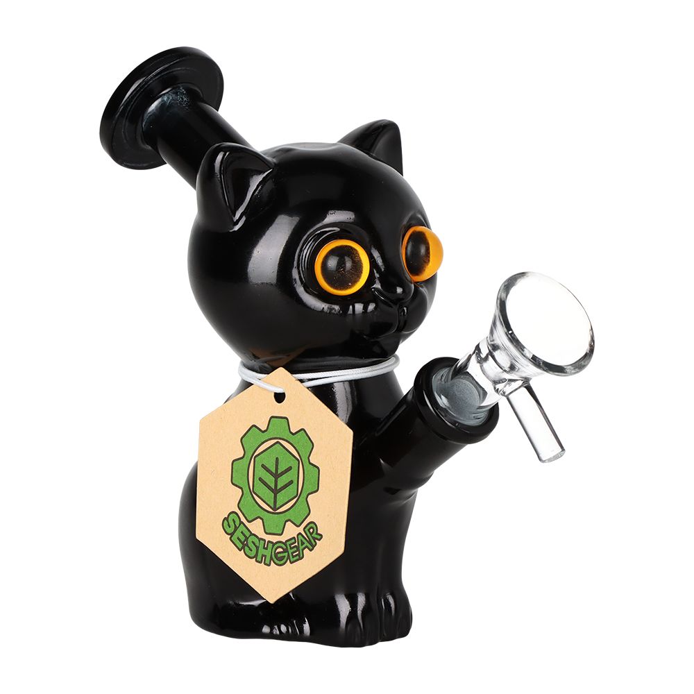 Charming Kitty Glass Water Pipe Set - 4.75 Inch