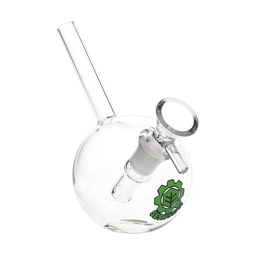 Compact Glass Ball Water Pipe with Fixed Downstem