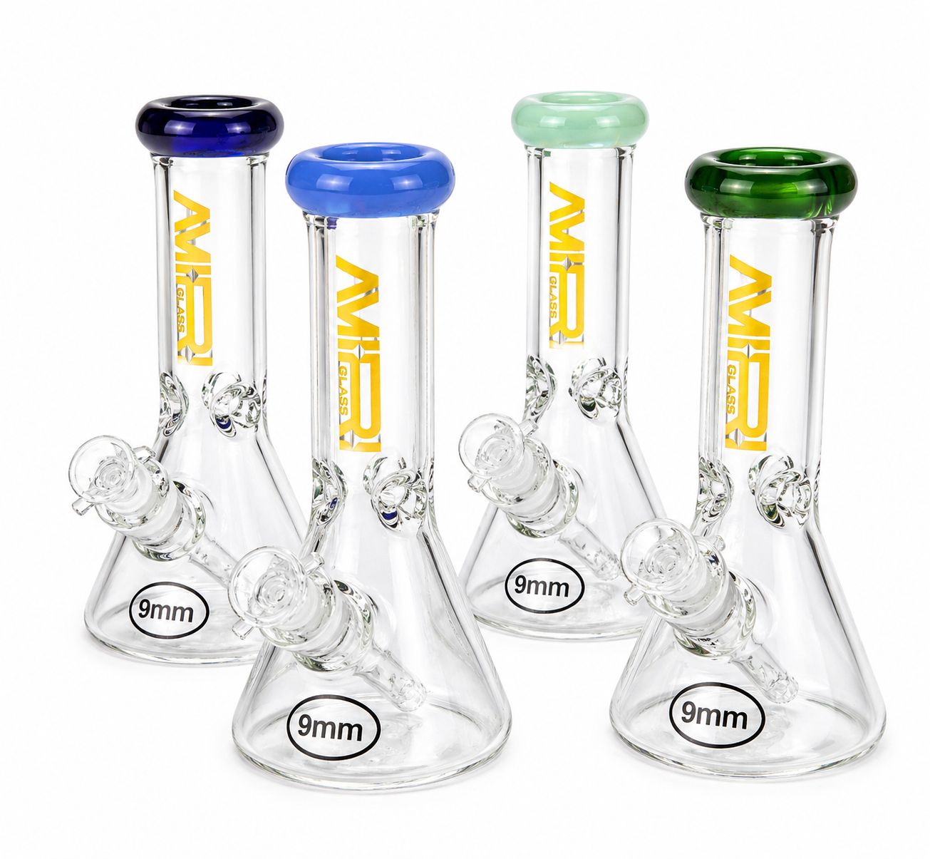 Amiri 10-Inch Beaker Bong with Colored Lip