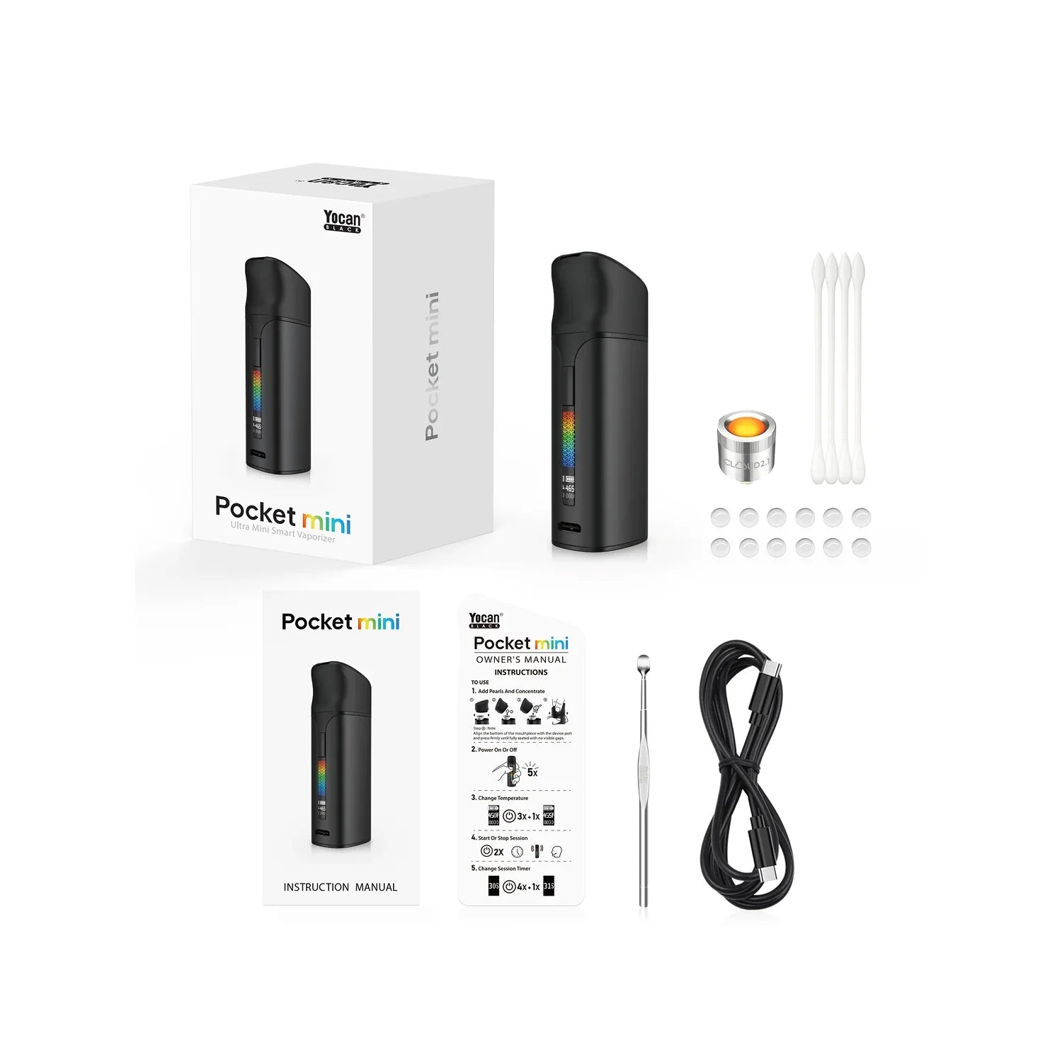Compact Dab Pen Vaporizer with OLED Display