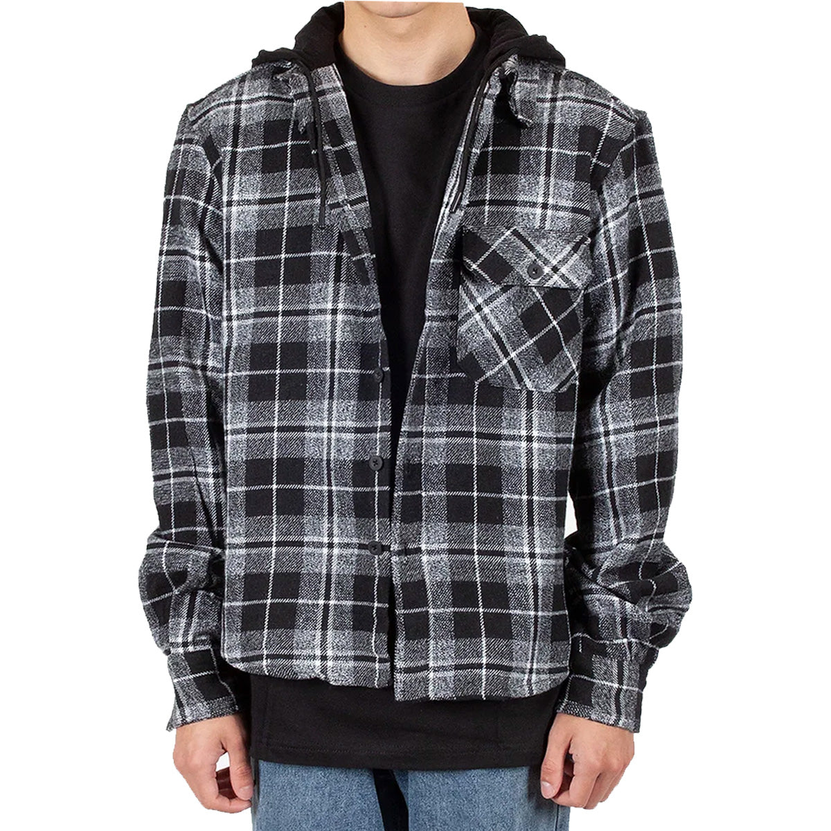 Drippin Rose Flannel Hoodie 5-Pack - Black & Grey