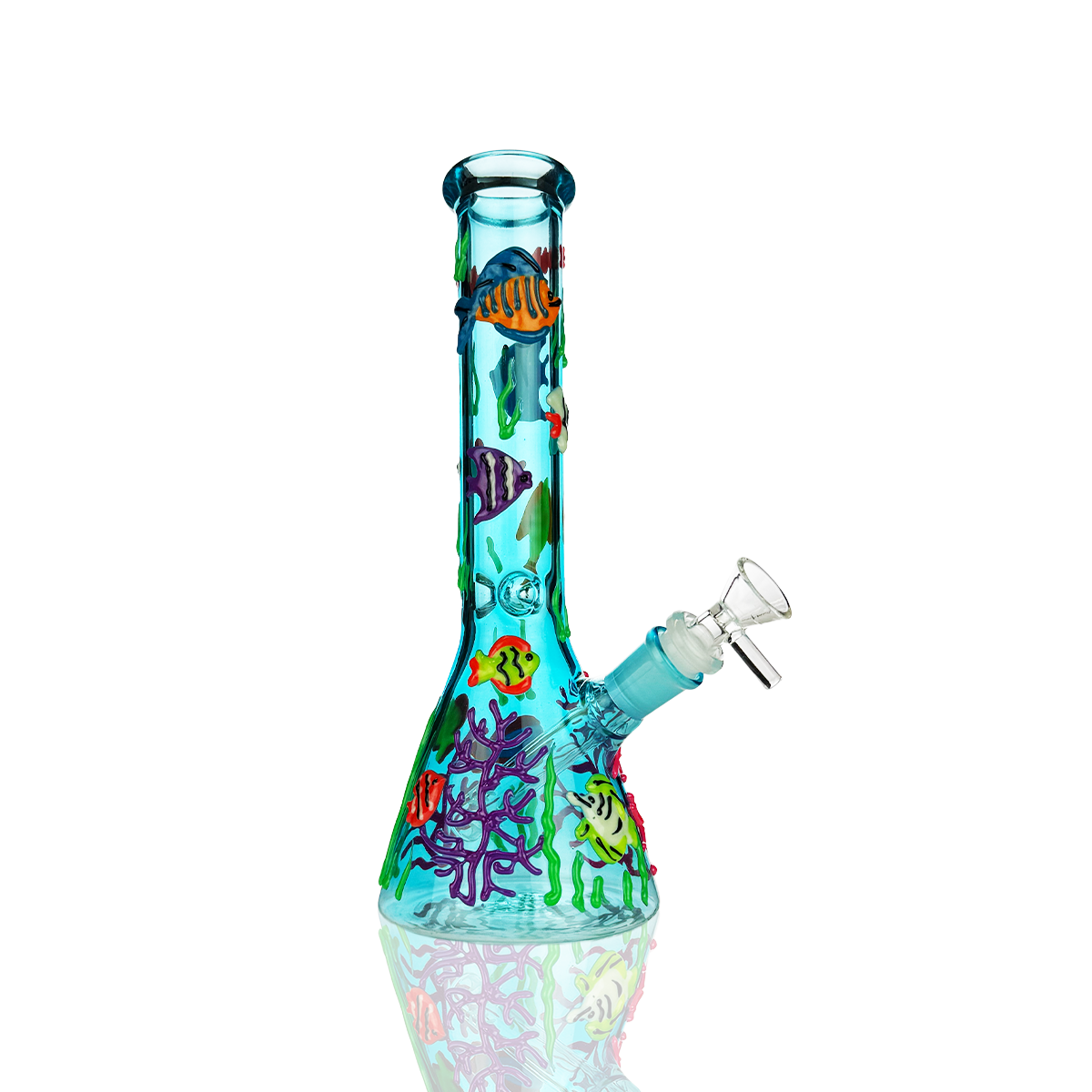 10-Inch 3D Beaker Water Pipe