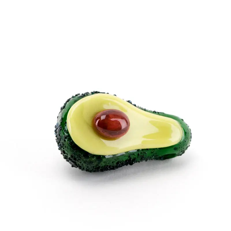 Avocadope pendant glass hand pipe by Empire Glassworks with glossy avocado design