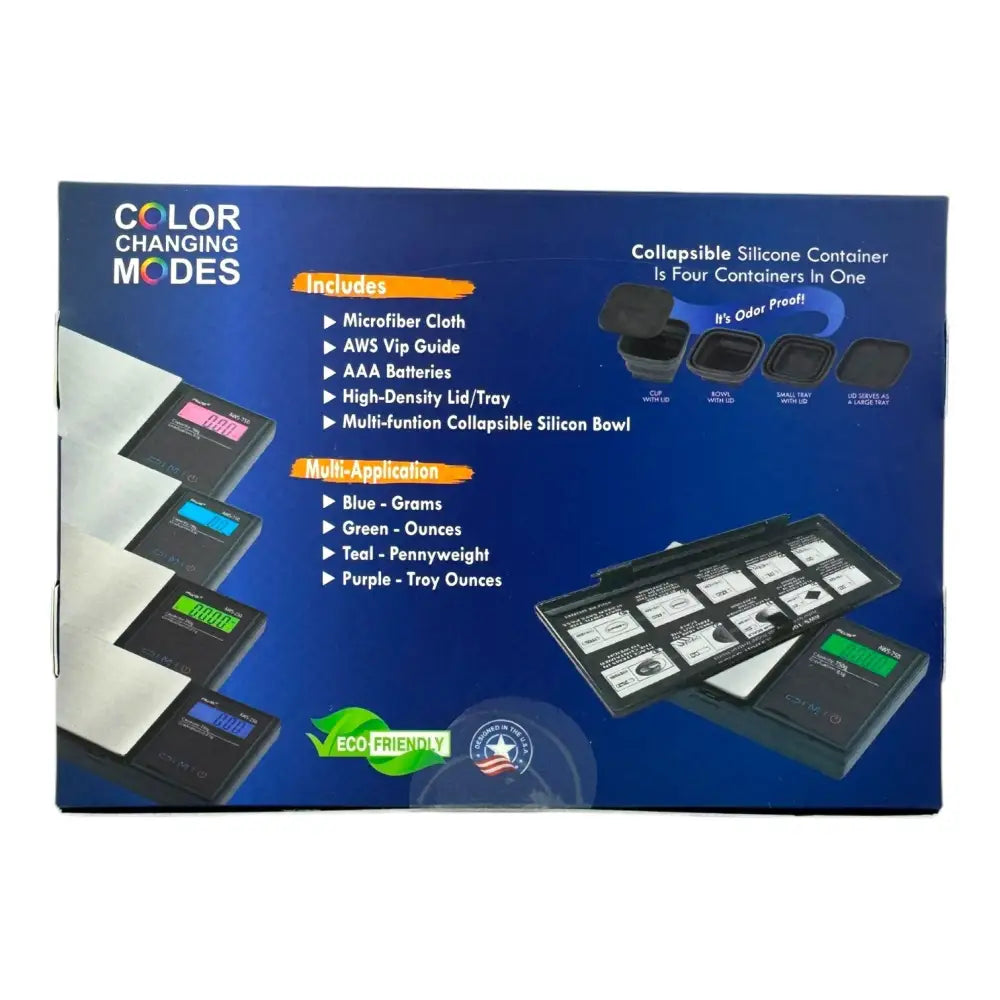 Aws digital precision scale for smoking accessories, black with green LED