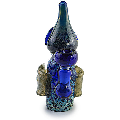 Whimsical Owl Art Glass Water Pipe