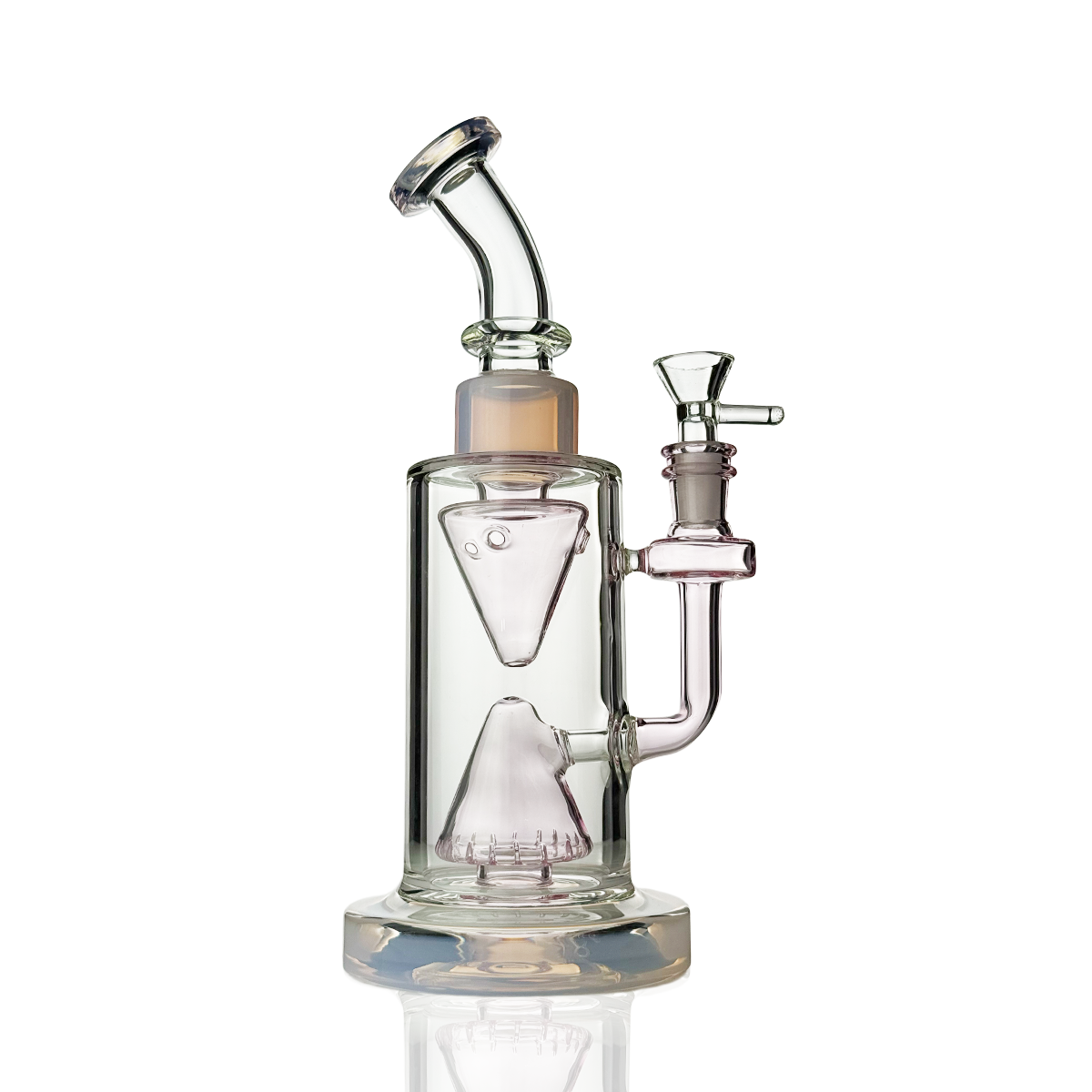Pyramid Shower Perc Water Pipe Rig - 10 Inch