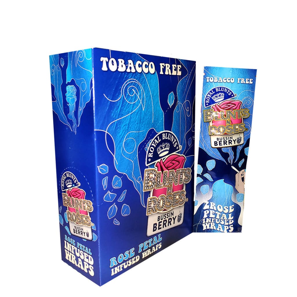 Box Of Blunts n Roses Bussin Berry Tobacco-free Wraps With Rose Petal Infusion