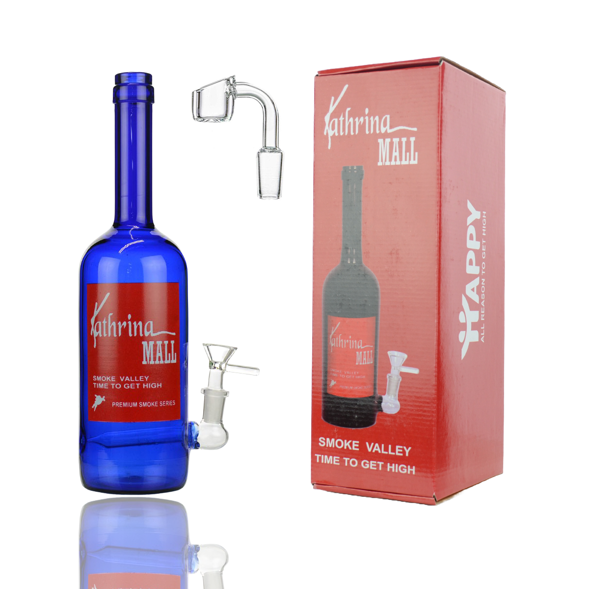 Kathrina Wine Bottle Water Pipe for Herbal Use