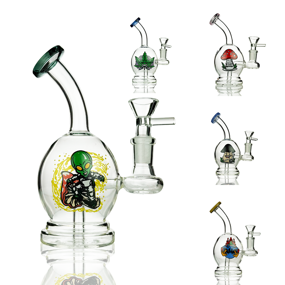 Elegant Spherical Water Pipe with Sticker