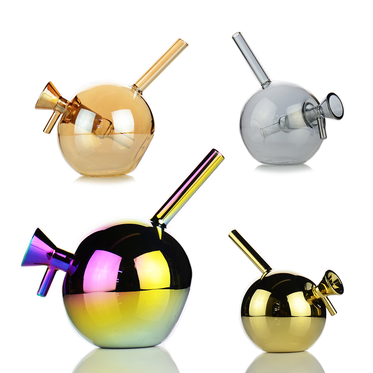 Electroplated Spherical Water Pipe with 14mm Bowl
