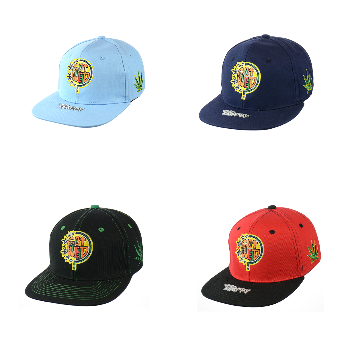 Embroidered Query Cotton Snapback Hat