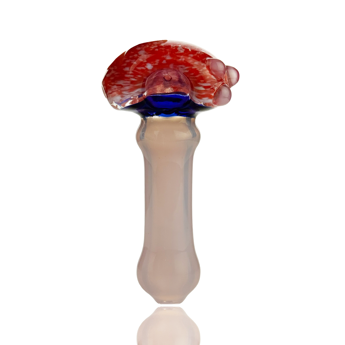 Colorful Frit Glass Spoon Pipe - 4.5 Inch