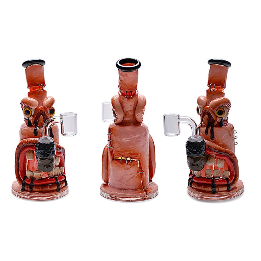 Unique Clay Monster Rig With Intricate Details And Bold Colors, Featuring a Mutilated Humanoid Design