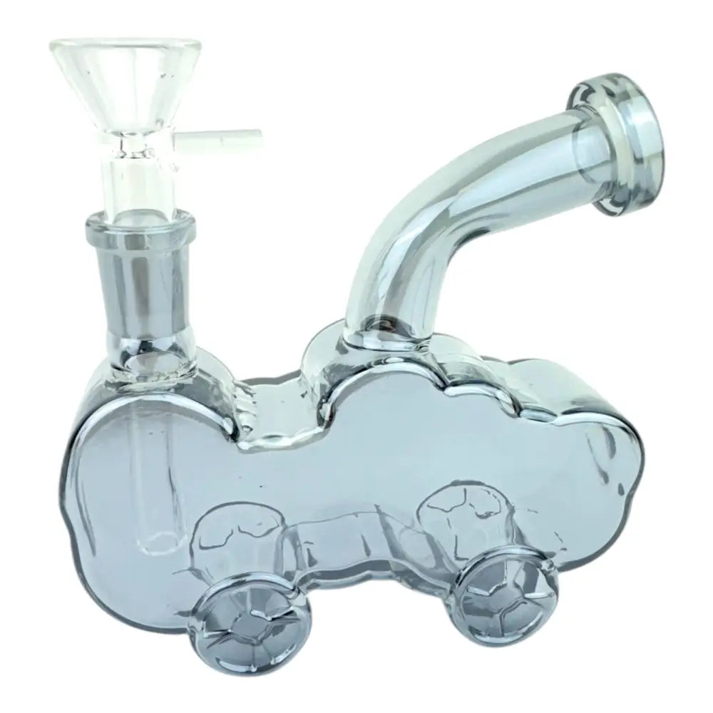 Cloud car glass water pipe shaped like cartoon car with wheels