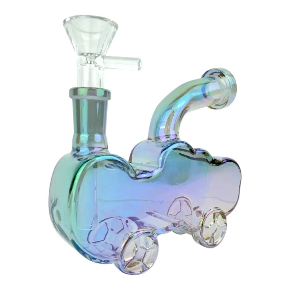 Iridescent cloud car glass water pipe shaped like cartoon car