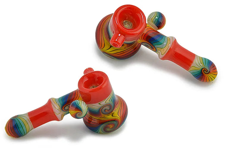 Vibrant Dichro Wig Wag Glass Hammer Bubbler