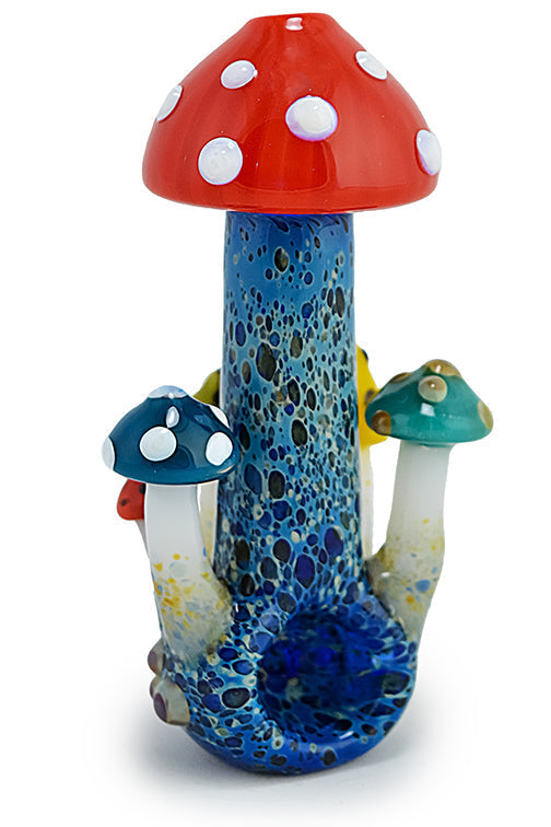 Vibrant Fungi Glass Hand Pipe