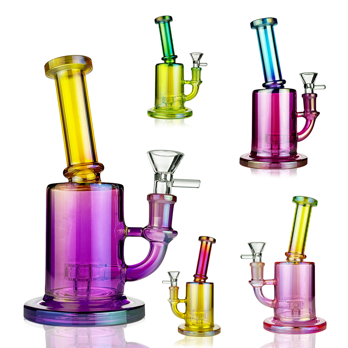 Lustrous 7-Inch Electroplated Shower Perc Water Pipe