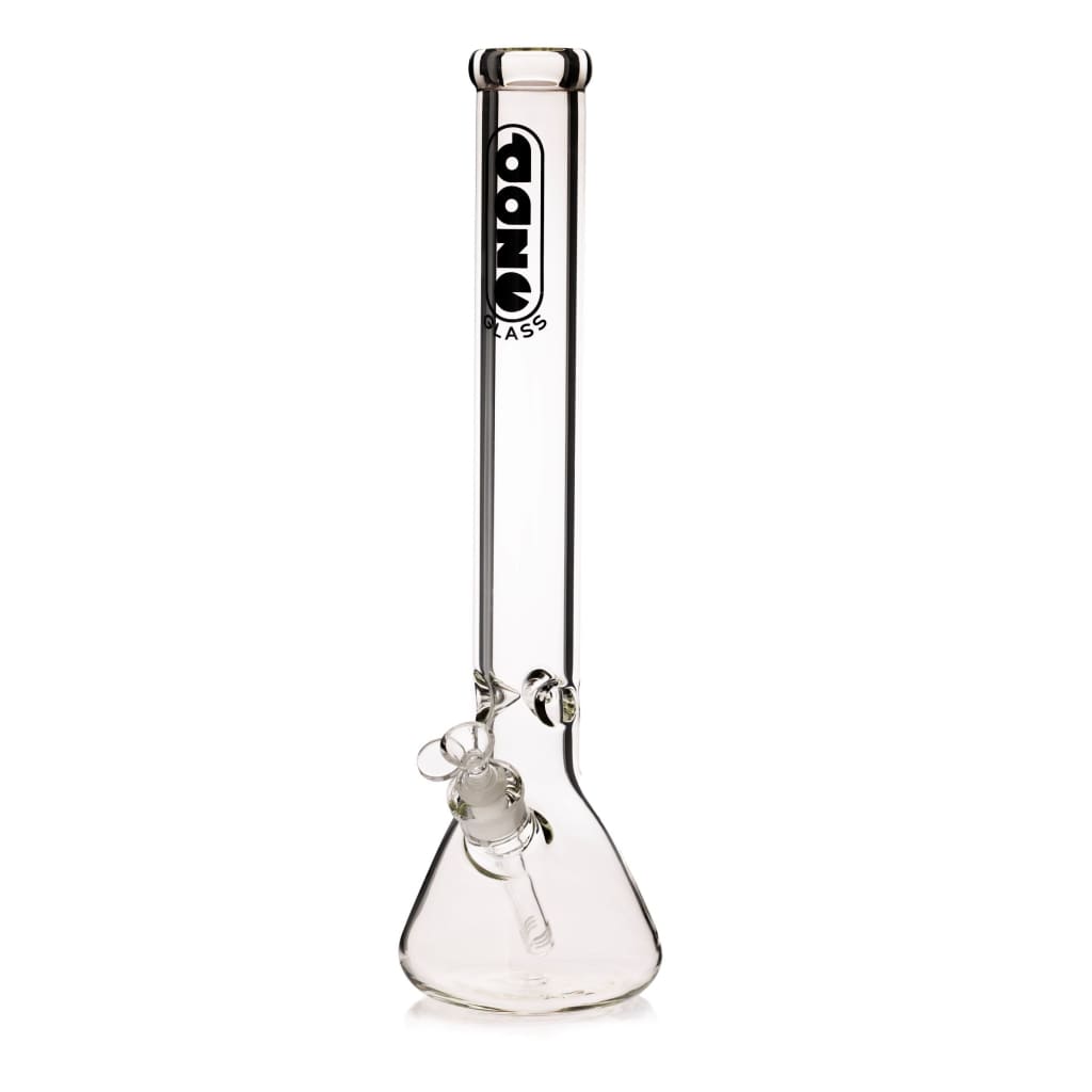 Daze Glass 18 Inch Massive Clear Water Pipe with GRAV logo - long neck and beaker base