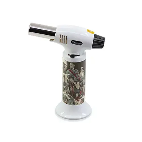 Deez nutz torches white black butane torch with soldiers design