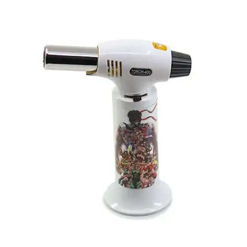Deez nutz torches white ceramic lighter with anime character design