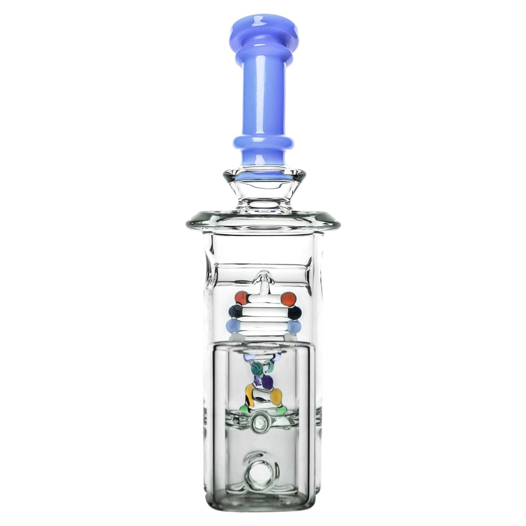 DNA Proxt Glass Dab Rig with Spider Web Perc and Blue Mouthpiece