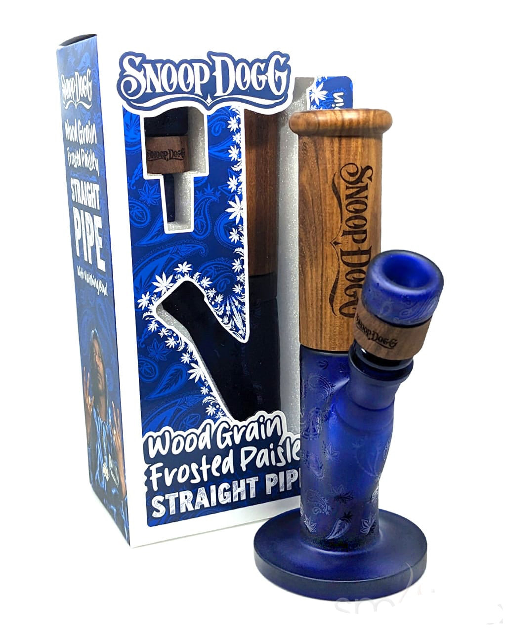 Snoop Dogg Frosted Paisley Straight Tube Bong