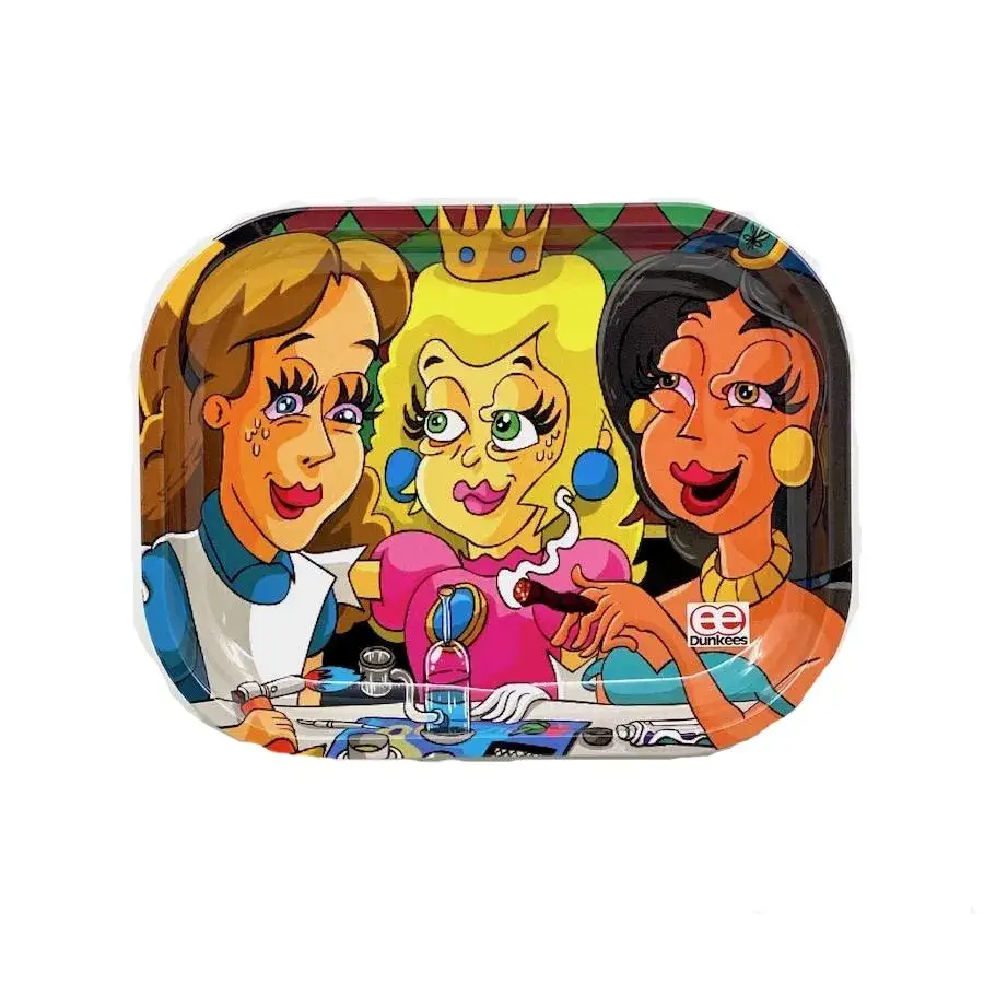 Dunkees Dabbed princess tray with Peach, Alice, Jasmine art by Original Arts Dunkees
