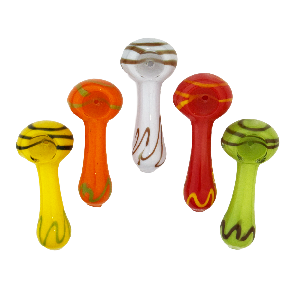 Compact Frit Glass Spoon Pipe
