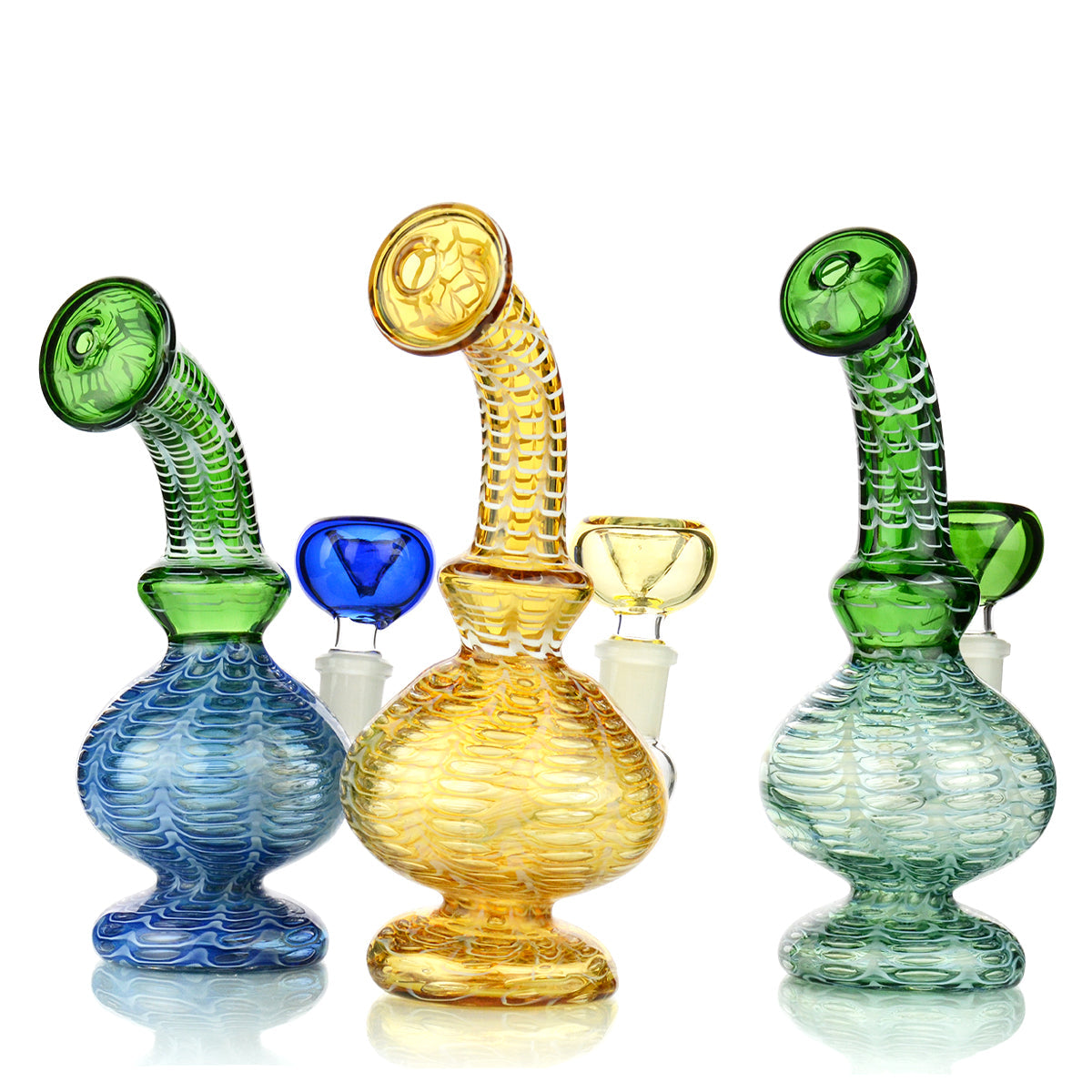 Vibrant 8-Inch Tube Water Pipe with Net Design