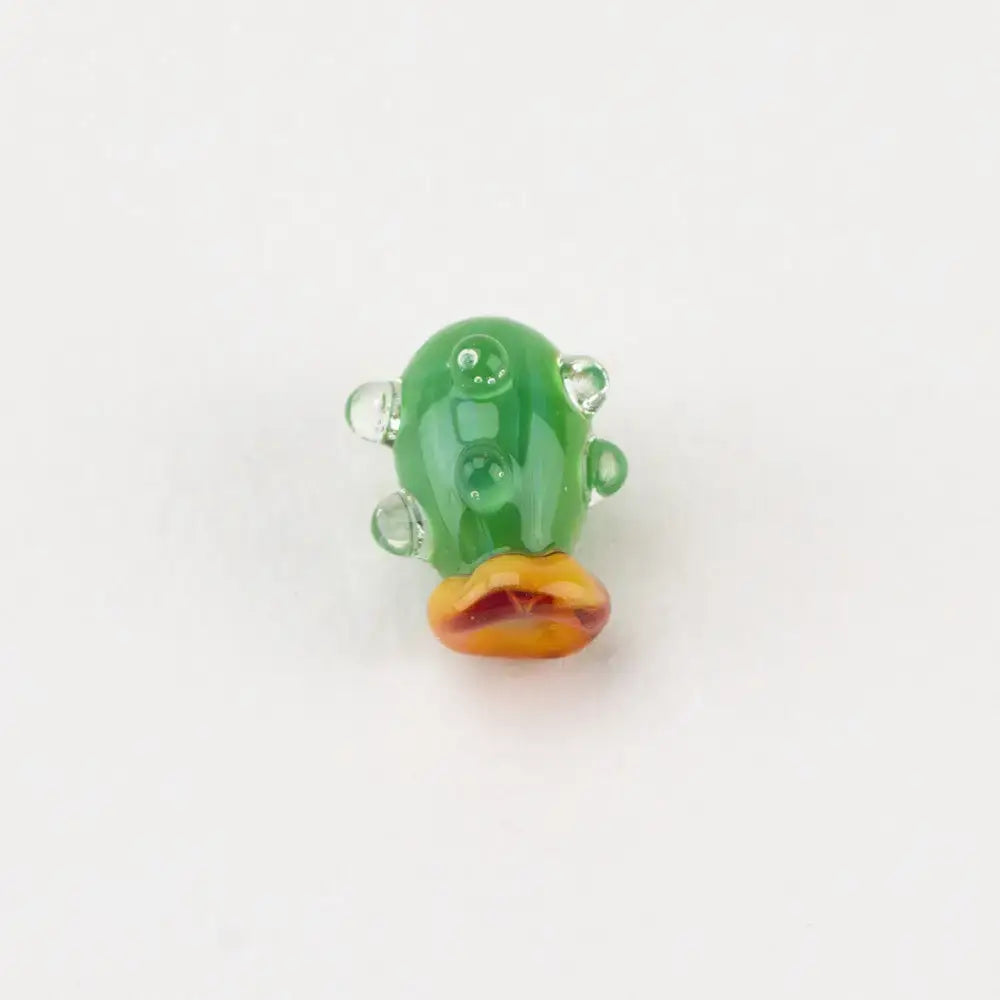 Translucent green Empire Glassworks Cactus duck charm for Puffco Peak