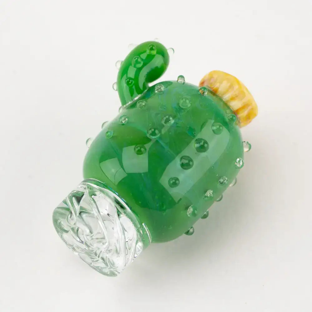 Empire Glassworks cactus spinner cap for Puffco Peak green glass figurine