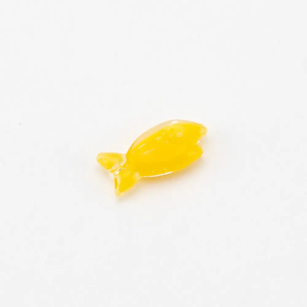 Empire Glassworks Jawsome translucent yellow fish carb spinner cap