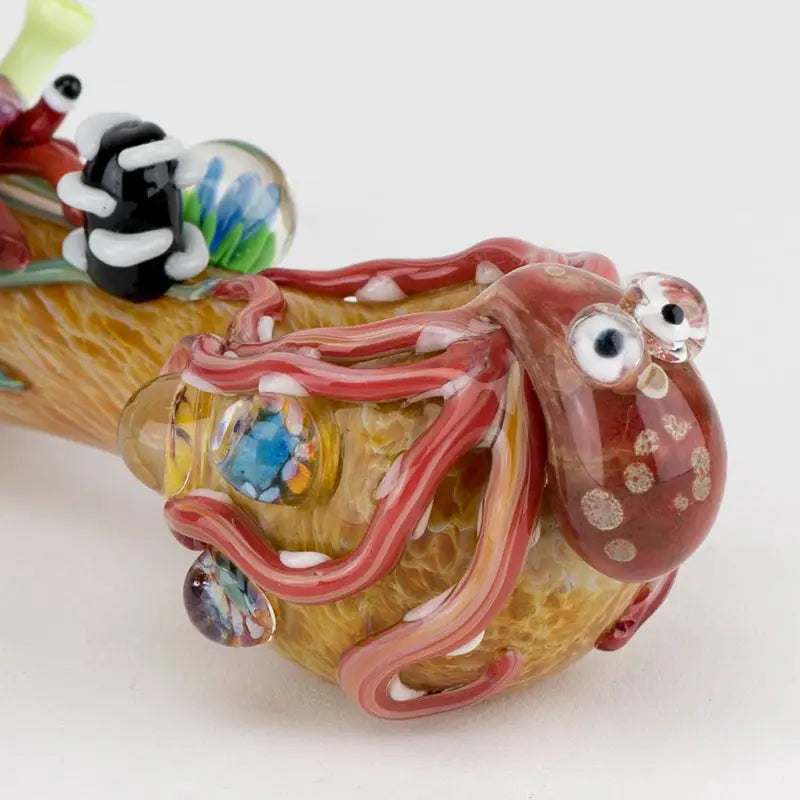 Empire Glassworks Kraken glass spoon pipe with octopus design