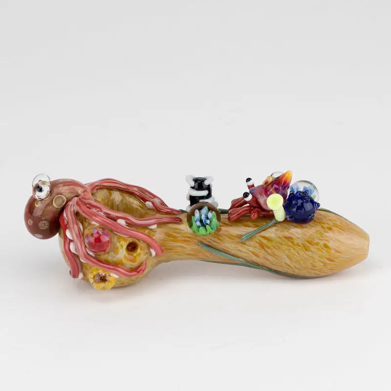 Empire Glassworks Kraken glass spoon pipe with sea creature design