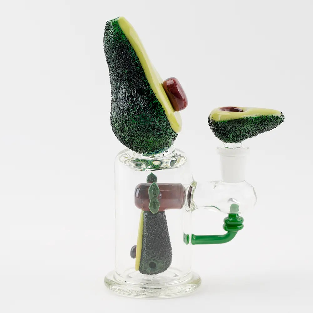 Empire Glassworks Mini Dab Rig Avocadope with green accents