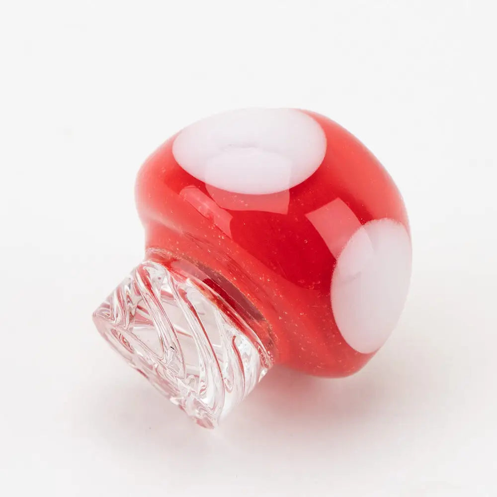 Empire Glassworks translucent red mushroom spinner cap carb cap
