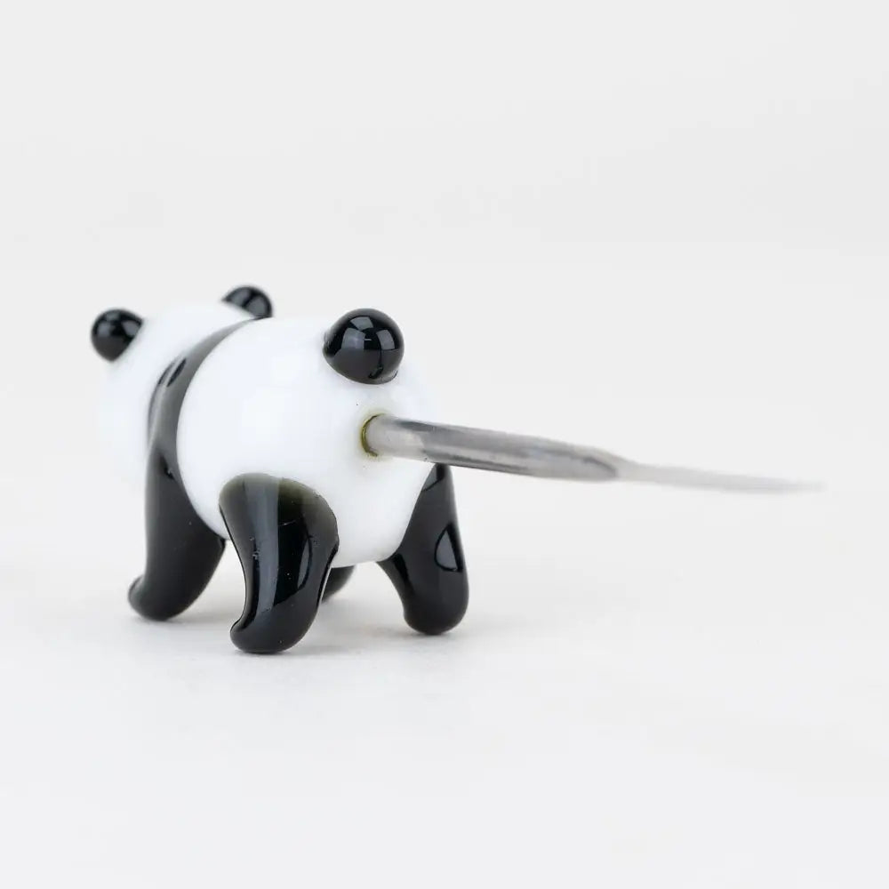 Empire Glassworks panda dab tool in borosilicate glass, black and white