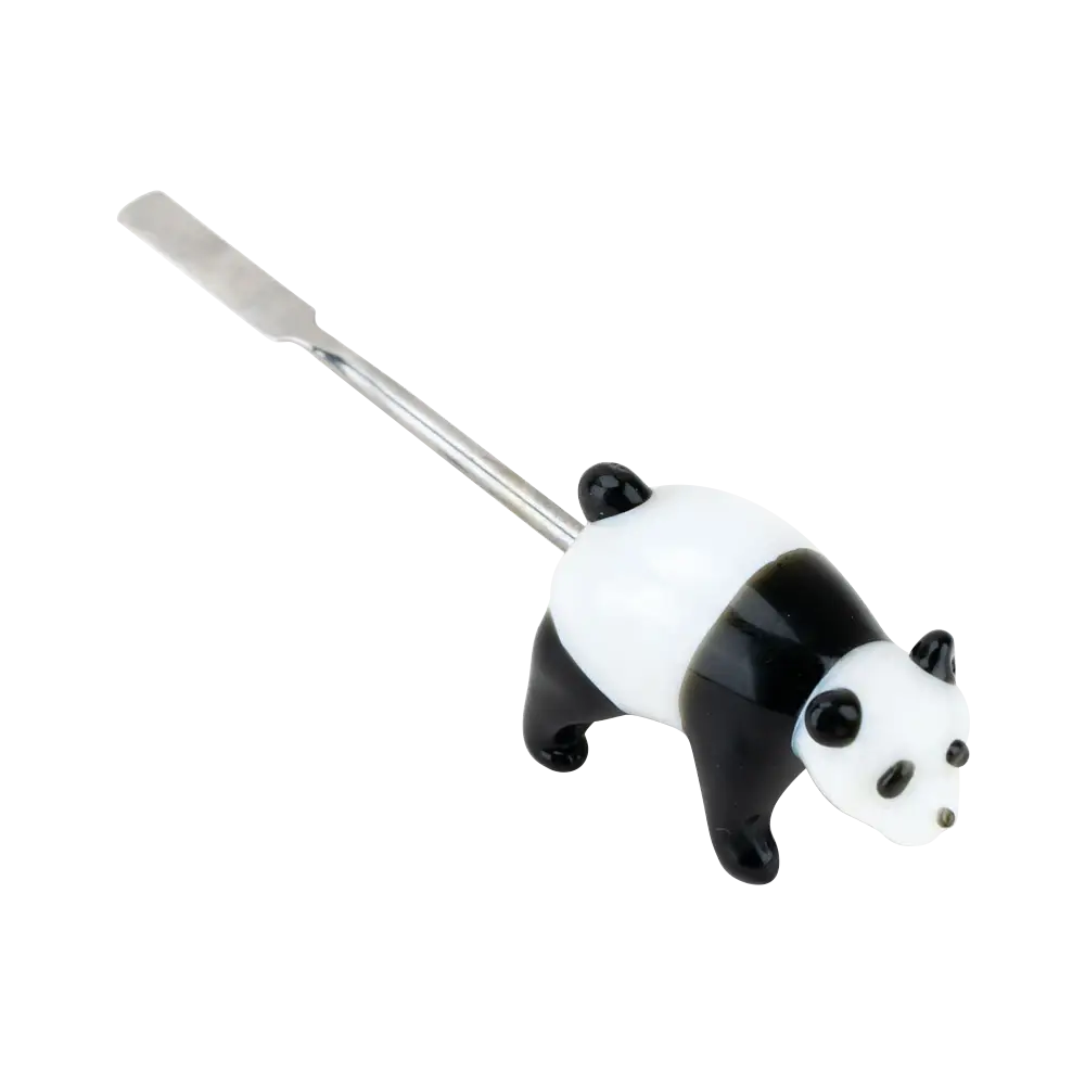 Empire Glassworks panda dab tool in borosilicate glass, black and white