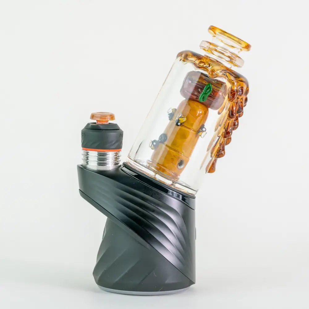 Empire Glassworks Peak Attachment Save the Bees black orange bong