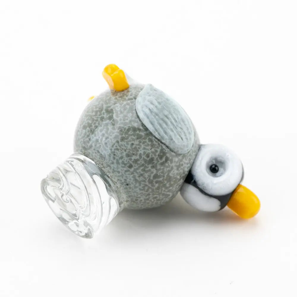Empire Glassworks Penguin Paulie spinner carb cap with hand-blown glass puffin design