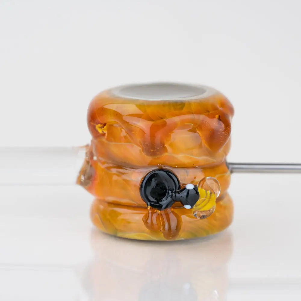 Empire Glassworks Poker Wand Beehive Glass Hand Pipe with Bee Figurine