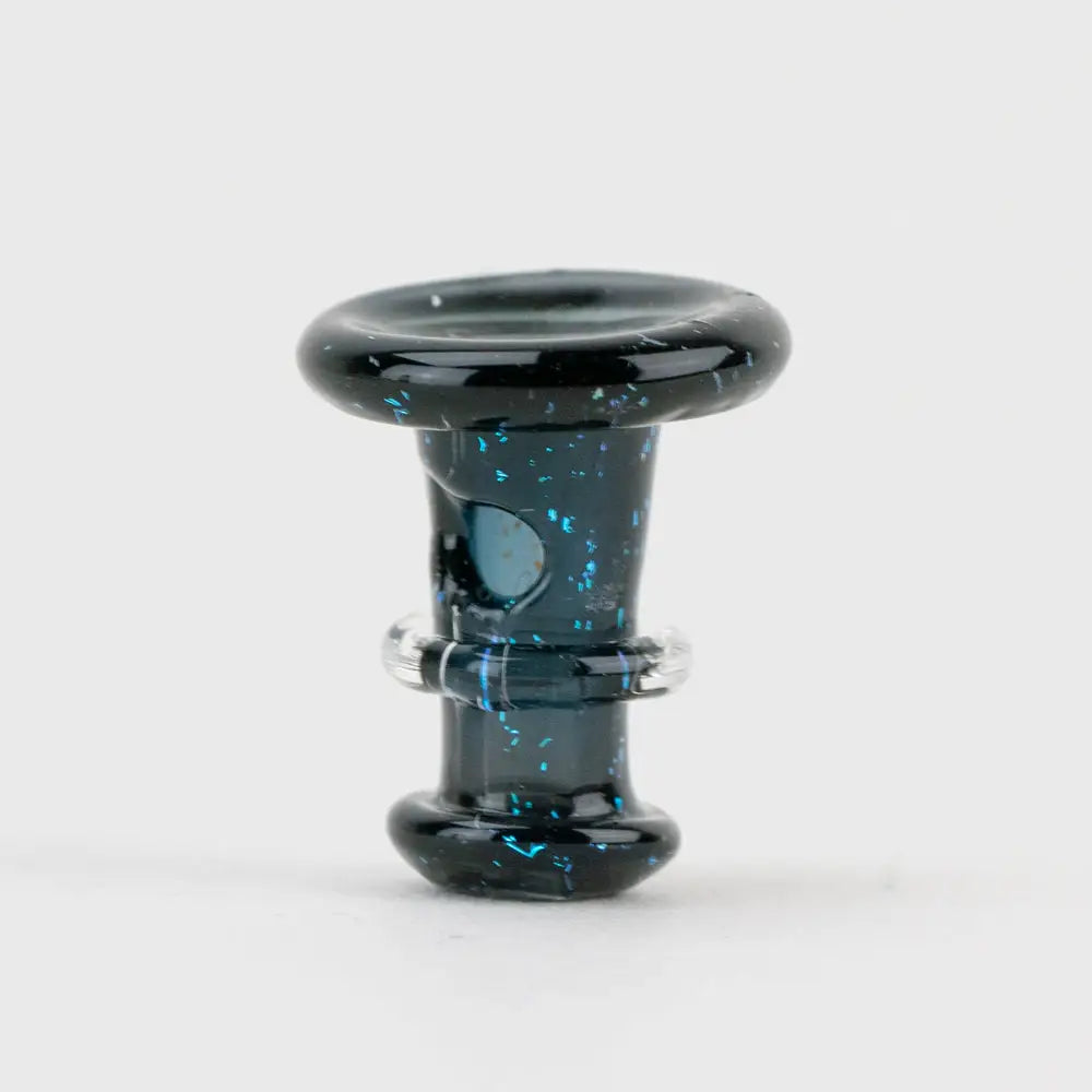 Empire Glassworks Proxy Glass Joystick Black Nebula with blue sparkles