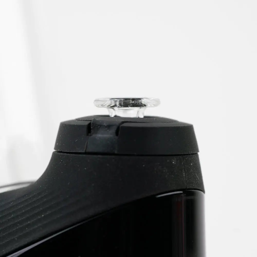 Empire Glassworks proxy glass joystick UV pink for Puffco Proxy with black plastic bottle and clear faceted glass cap