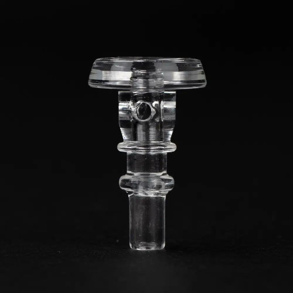 Empire Glassworks Puffco glass joystick cap with clear ridged bowl