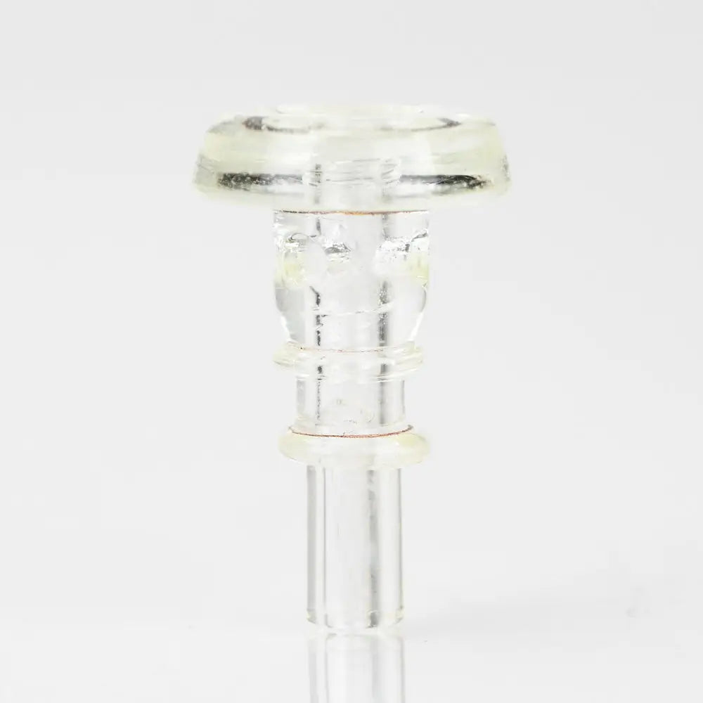 Empire Glassworks Puffco Joystick Eclipse for Puffco Peak Pro clear glass mouthpiece with frosted top and ridges