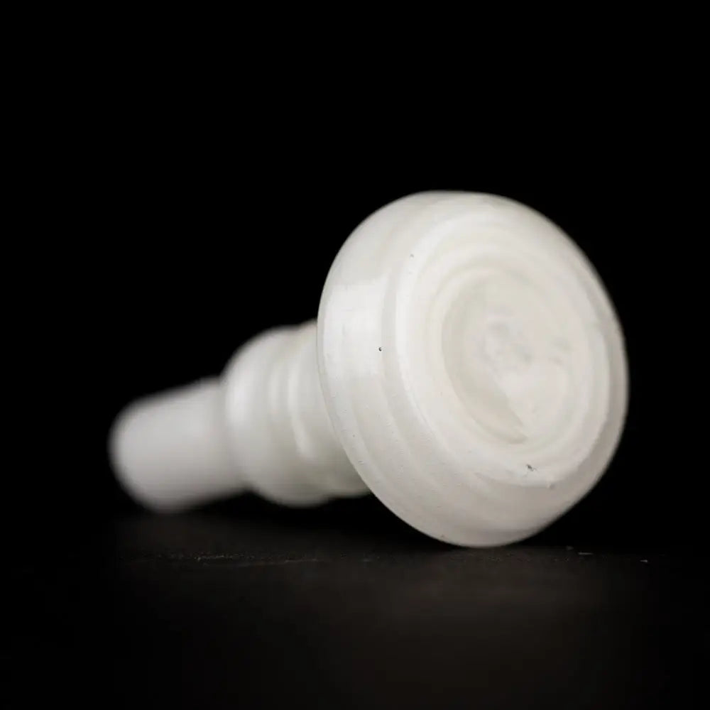 White translucent Empire Glassworks Puffco Joystick glow in the dark mouthpiece