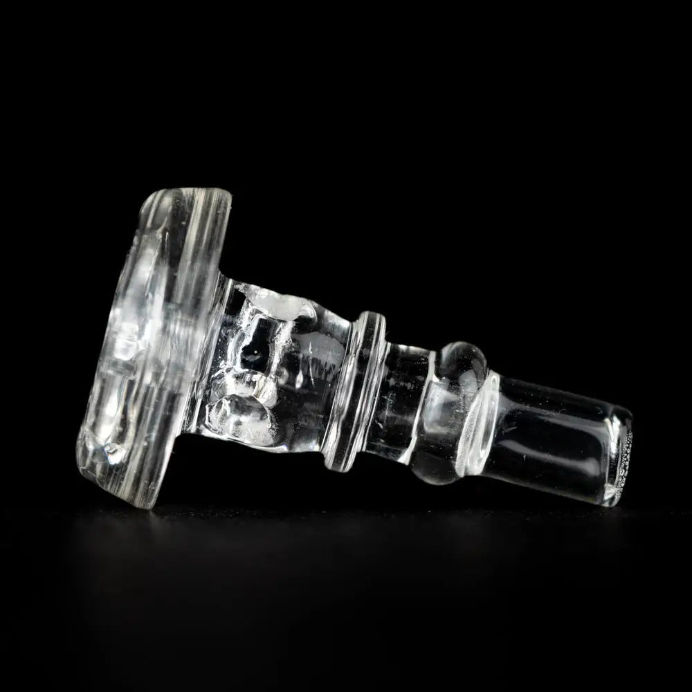 Empire Glassworks pink UV Puffco Joystick for Peak Pro clear ribbed bong bowl