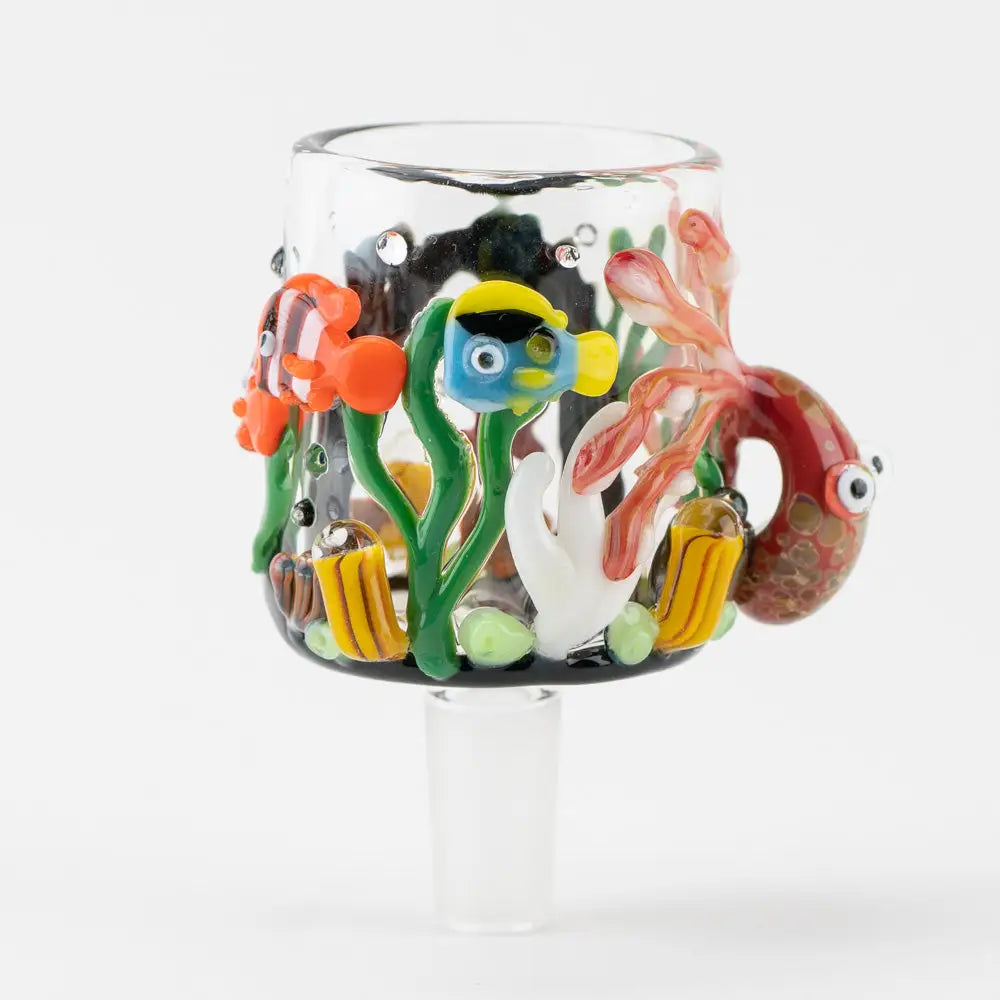 Empire Glassworks Puffco Proxy Attachment: colorful under the sea bong bowl