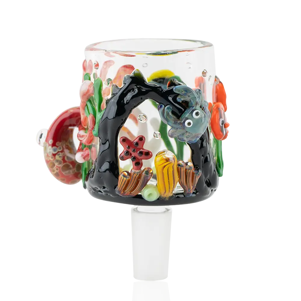 Empire Glassworks Puffco Proxy Attachment: Colorful Under the Sea Bong Bowl